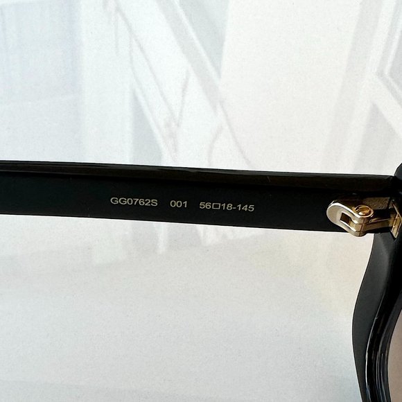 Gucci GG0762S Black Women's Square Sunglasses New 56-18-145 - Picture 10 of 16